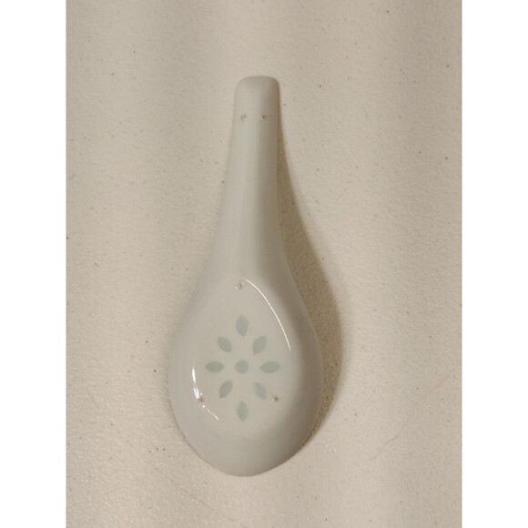 Miso shiru soup Spoons Made In Hong Kong Hand Painted Floral Flowers - Picture 4 of 5